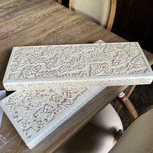 Anthropologie carved shelves white - Like New condition